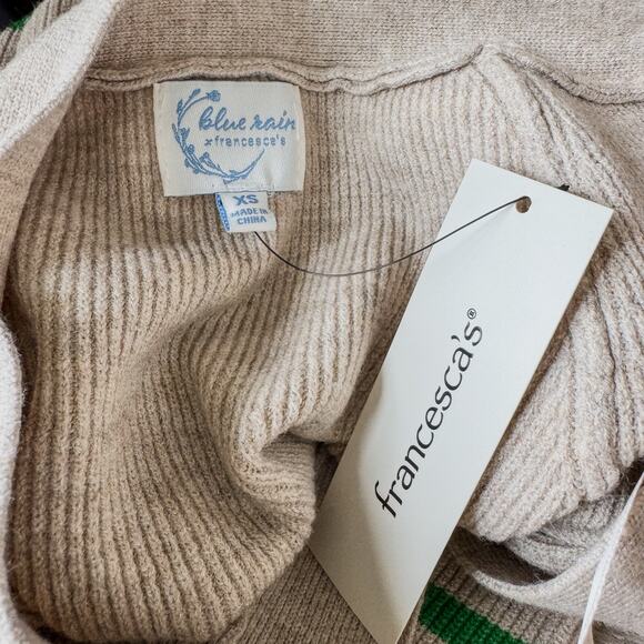 NWT-Karsyn Striped Henley Pullover by Blue Rain of Francesca's, Women's X-Small - Picture 6 of 10